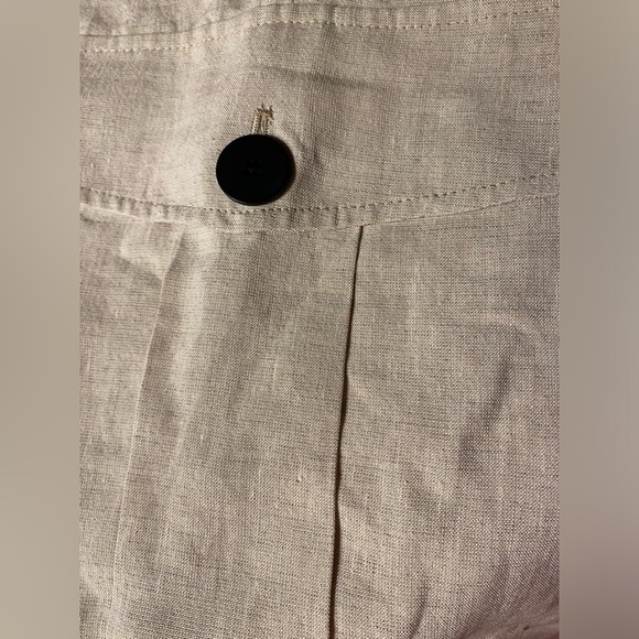 NWT. Massimo Dutti Linen Blend Straight Fit Cargo Pants. Size 10. - Picture 7 of 12